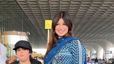 Ayesha Takia at Mumbai airport. Ayesha Takia at Mumbai airport.