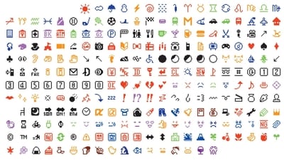 176 set of emojis were released in 1999 in Japan