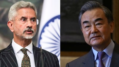 EAM S Jaishankar (Left) and China's foreign minister Wang Yi (Right) EAM S Jaishankar (Left) and China's foreign minister Wang Yi (Right)
