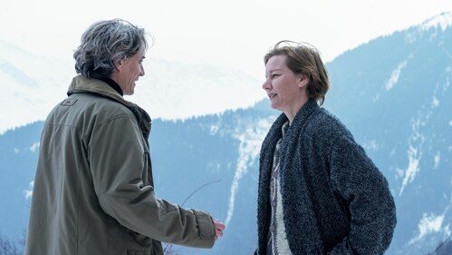 Sandra Hüller in a still from Anatomy of a Fall.