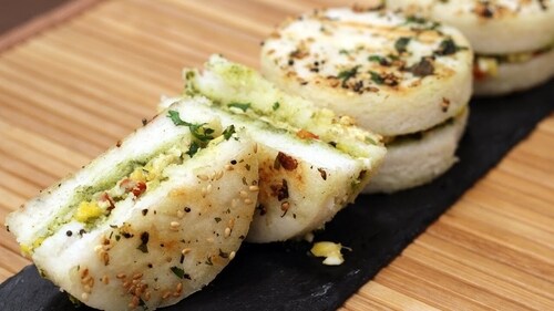Grilled Dhokla Sandwich (Pinterest) Grilled Dhokla Sandwich (Pinterest)