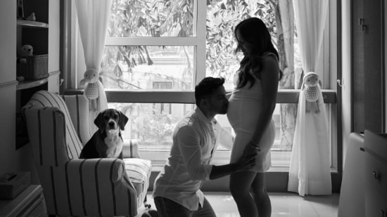 Varun Dhawan and Natasha Dalal expecting first child as they share maternity shoot pic.