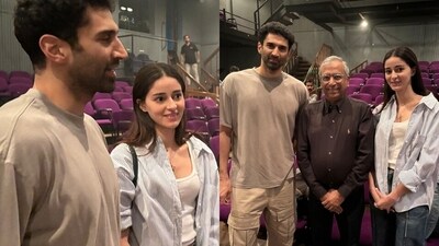 Aditya Roy Kapur and Ananya Panday at the premiere (X) Aditya Roy Kapur and Ananya Panday at the premiere (X)