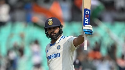 Rohit Sharma ended his poor run of form in Tests by scoring 131 in 196 balls, (AFP) Rohit Sharma ended his poor run of form in Tests by scoring 131 in 196 balls, (AFP)