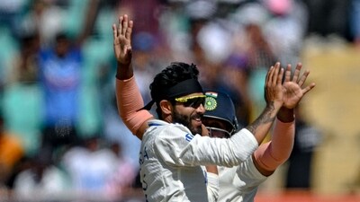 Despite this, it was Ravindra Jadeja who won player of the match and few could argue against that. Jadeja scored a century in the first innings and then took five wickets to lead India to victory in the second. (AFP) Despite this, it was Ravindra Jadeja who won player of the match and few could argue against that. Jadeja scored a century in the first innings and then took five wickets to lead India to victory in the second. (AFP)