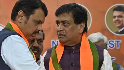 Former Congress leader Ashok Chavan (R) joined the BJP recently. (HT file) Former Congress leader Ashok Chavan (R) joined the BJP recently. (HT file)