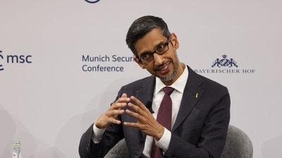 Sundar Pichai, chief executive officer of Alphabet Inc., on the opening day of the Munich Security Conference in Munich, Germany. (Bloomberg) Sundar Pichai, chief executive officer of Alphabet Inc., on the opening day of the Munich Security Conference in Munich, Germany. (Bloomberg)