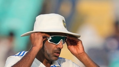 While it looked like Ashwin would be out of the match entirely at the time, it turned out to be only a temporary withdrawal as Ashwin arrived and took the field after Tea on Day 4. (AP) While it looked like Ashwin would be out of the match entirely at the time, it turned out to be only a temporary withdrawal as Ashwin arrived and took the field after Tea on Day 4. (AP)