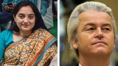 Suspended BJP leader Nupur Sharma and Netherlands far-right politician Geert Wilders. (X) Suspended BJP leader Nupur Sharma and Netherlands far-right politician Geert Wilders. (X)