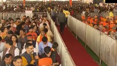 Following this, PM Modi will inaugurate 14,500 projects across Uttar Pradesh, totalling more than Rs10 Lakh crore, at the fourth groundbreaking ceremony in Lucknow.&nbsp;&nbsp; (Video Screengrab)