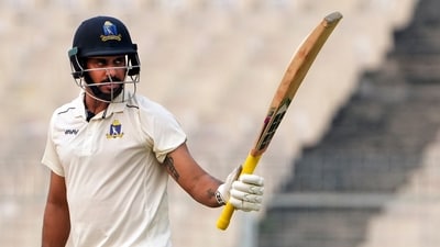 File photo of Manoj Tiwary in action during Ranji Trophy match (PTI) File photo of Manoj Tiwary in action during Ranji Trophy match (PTI)