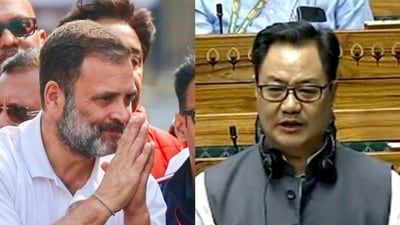 Congress MP Rahul Gandhi and Union minister Kiren Rijiju