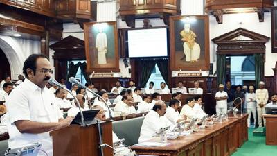 Tamil Nadu Finance Minister Thangam Thennarasu presents the State Budget 2024–25 during the Budget Session of the State Assembly, in Chennai on Monday. State Chief Minister MK Stalin is also present. (ANI) Tamil Nadu Finance Minister Thangam Thennarasu presents the State Budget 2024–25 during the Budget Session of the State Assembly, in Chennai on Monday. State Chief Minister MK Stalin is also present. (ANI)
