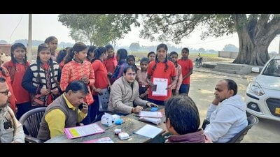 Testing for anaemia at a school in Varanasi (HT Photo) Testing for anaemia at a school in Varanasi (HT Photo)