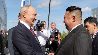 North Korean leader Kim Jong Un and Russia's President Vladimir Putin (Reuters/File)
