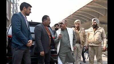 West MLA Gurpreet Gogi urged the officials to mark an inquiry against the contractor and suspend payments for the project until the investigation is concluded. (Gurpreet Singh/HT Photo)