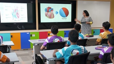 Many schools utilize what is commonly called smart tools in classrooms, including smart boards and projector learning for several subjects, thereby making learning a more conducive experience. (HT File) Many schools utilize what is commonly called smart tools in classrooms, including smart boards and projector learning for several subjects, thereby making learning a more conducive experience. (HT File)