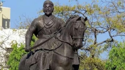 A statue of Chhatrapati Shivaji Maharaj. (PTI) A statue of Chhatrapati Shivaji Maharaj. (PTI)
