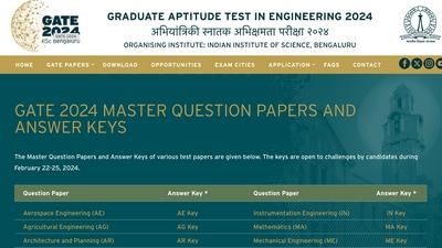 GATE 2024 answer key out (gate2024.iisc.ac.in, screenshot) GATE 2024 answer key out (gate2024.iisc.ac.in, screenshot)