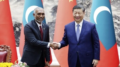 Maldives President is playing the China card with India hoping that Emperor Xi will give Male aid to tide over economic crisis