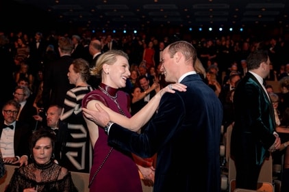 Britain's Prince William, Prince of Wales, president of Bafta, talks with US-Australian actress Cate Blanchett during the BAFTA British Academy Film Awards at the Royal Festival Hall, Southbank Centre, in London, on February 18, 2024. (Photo by Jordan Pettitt / POOL / AFP) (AFP) Britain's Prince William, Prince of Wales, president of Bafta, talks with US-Australian actress Cate Blanchett during the BAFTA British Academy Film Awards at the Royal Festival Hall, Southbank Centre, in London, on February 18, 2024. (Photo by Jordan Pettitt / POOL / AFP) (AFP)