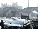 Traffic congestion observed at the Noida-Delhi DND border Traffic congestion observed at the Noida-Delhi DND border