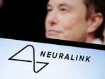 Neuralink logo and Elon Musk