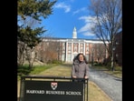 Radhika Gupta at Harvard Business School. Radhika Gupta at Harvard Business School.