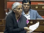 Union Finance Minister Nirmala Sitharaman speaks in the Rajya Sabha on the last day of the Budget Session of Parliament. (ANI)