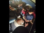 Snapshot of the passengers who occupied the woman's seat. 