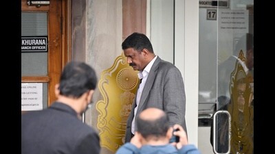 Anil Masih, Returning Officer of Chandigarh Mayor Election, at the Supreme Court on Tuesday. (Sanchit Khanna/HT Photo) Anil Masih, Returning Officer of Chandigarh Mayor Election, at the Supreme Court on Tuesday. (Sanchit Khanna/HT Photo)