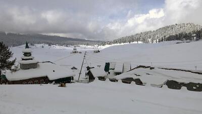 Gulmarg in Jammu and Kashmir received fresh snowfall on Monday. (ANI) Gulmarg in Jammu and Kashmir received fresh snowfall on Monday. (ANI)