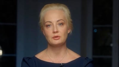 In this image taken from video released by Navalny Team on Monday, Feb. 19, 2024, Yulia Navalnaya, widow of Russian opposition leader Alexei Navalny gives a video message. (AP) In this image taken from video released by Navalny Team on Monday, Feb. 19, 2024, Yulia Navalnaya, widow of Russian opposition leader Alexei Navalny gives a video message. (AP)