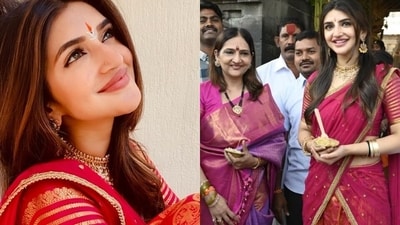 Sreeleela visited Tirupati with her family (X) Sreeleela visited Tirupati with her family (X)