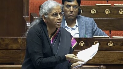 Union Finance Minister Nirmala Sitharaman speaks in the Rajya Sabha on the last day of the Budget Session of Parliament. (ANI) Union Finance Minister Nirmala Sitharaman speaks in the Rajya Sabha on the last day of the Budget Session of Parliament. (ANI)