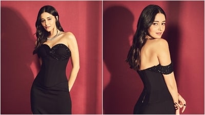 A classic black long dress is a must-have in your wardrobe. While LBDs (little black dress) have always been the go-to for special occasions, nothing can beat the timeless elegance of a long black dress. And Ananya Panday is proving us right with her latest photoshoot in a glamorous gown she wore for attending an event. Her outfit is a must-have for all your glamorous outings. Scroll down to see what she wore. (Instagram) A classic black long dress is a must-have in your wardrobe. While LBDs (little black dress) have always been the go-to for special occasions, nothing can beat the timeless elegance of a long black dress. And Ananya Panday is proving us right with her latest photoshoot in a glamorous gown she wore for attending an event. Her outfit is a must-have for all your glamorous outings. Scroll down to see what she wore. (Instagram)