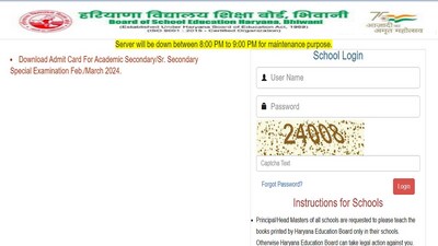 BSEH 10th, 12th Admit Card 2024 out, download link here BSEH 10th, 12th Admit Card 2024 out, download link here