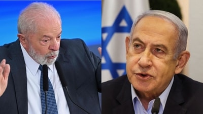 Brazilian President Luiz Inacio Lula da Silva and Israel PM Benjamin Netanyahu. (AFP) Brazilian President Luiz Inacio Lula da Silva and Israel PM Benjamin Netanyahu. (AFP)