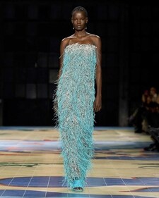 Bottega Veneta went the maximalist route in fringed maxi dresses for S/S 2024 Bottega Veneta went the maximalist route in fringed maxi dresses for S/S 2024