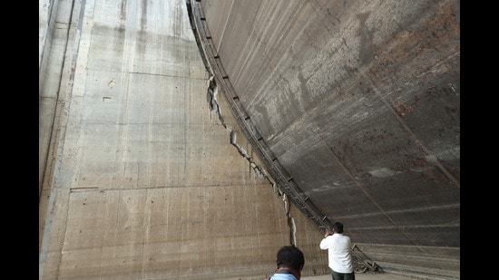 Medigadda barrage suffered serious damages due to sinking of pillars last October (HT)