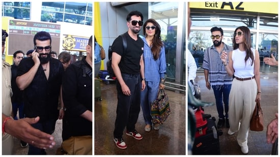 Arjun Kapoor, Ayushmann Khurrana, Tahira Kashyap, Shilpa Shetty and Raj Kundra land in Goa for Rakul Preet Singh and Jackky Bhagnani's wedding.