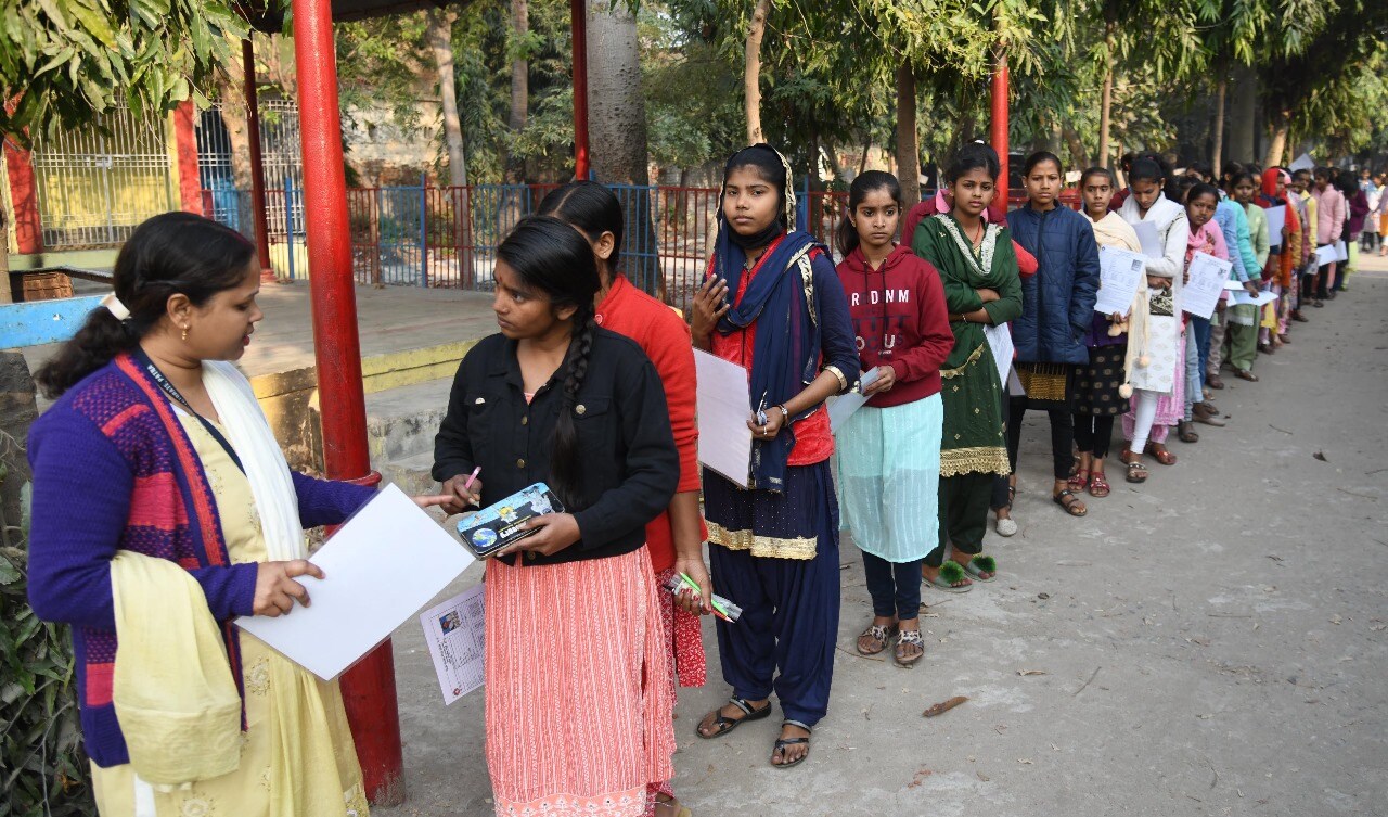 BSEB 10th Exam 2024: Students appearing for Science paper  (Santosh Kumar )