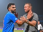 AB de Villiers (R) with Virat Kohli AB de Villiers (R) with Virat Kohli