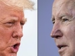 Former US president Donald Trump (left) and US President Joe Biden (AFP)