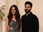 Rakul Preet Singh and Jackky Bhagnani attend the wedding reception ceremony of actor Aamir Khan's daughter Ira Khan and Nupur Shikhare in Mumbai. (File Photo/AFP)