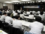 South Korean trainee doctors collectively walked off their jobs Tuesday to escalate their protest of a government medical policy. (AP) South Korean trainee doctors collectively walked off their jobs Tuesday to escalate their protest of a government medical policy. (AP)