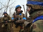 Ukrainian servicemen of the 65th Mechanised Brigade of the Ukrainian Armed Forces are seen at a position near the front line village of Robotyne, amid Russia's attack on Ukraine