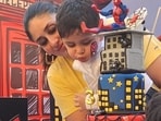 Kareena Kapoor and Saif Ali Khan's son Jeh at his birthday party in Mumbai.