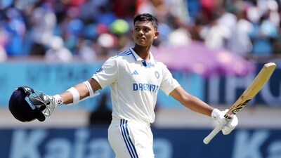 India's Yashasvi Jaiswal celebrates his double century vs England (ANI) India's Yashasvi Jaiswal celebrates his double century vs England (ANI)