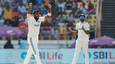 India's Jasprit Bumrah celebrates the wicket of Zak Crawley on Day 4 of the 3rd Test match against England (ICC - X ) India's Jasprit Bumrah celebrates the wicket of Zak Crawley on Day 4 of the 3rd Test match against England (ICC - X )